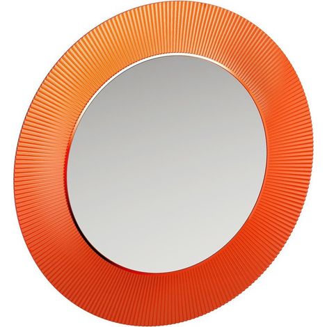 Miroir KARTELL, 780 x 780 mm, avec éclairage LED LAUFEN orange mandarine