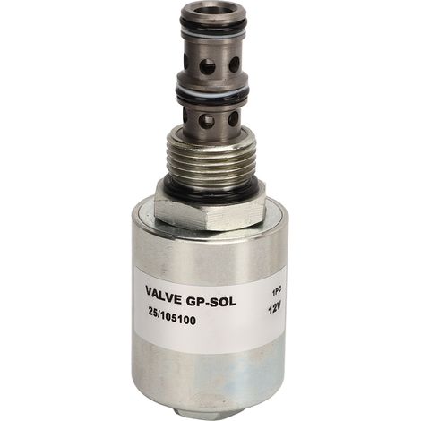 Électrovanne 12V en acier allié, faible consommation, vanne solénoïde électrique pour JCB 3CX 4CX, remplacement compatible, usage hydraulique. (1/5)