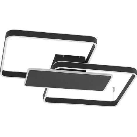 [NEUWERTIG] B-Ware Lucande Kadira Led Deckenlampe Leuchte Led Lampe Decke Schwarz 80 Cm