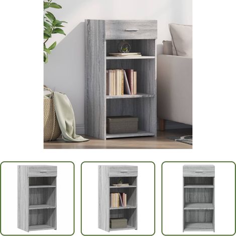 vidaXL Stauraum - Sideboard Grau Sonoma 45x42,5x93 cm Holzwerkstoff (1/5)