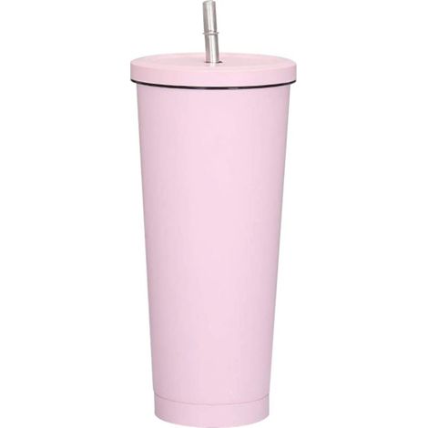 Tasse Isolée Double Paroi - 750 ml - Acier Inoxydable 304 - Tasse Voyage avec Paille et Bouchon - 1 Pièce (1/5)