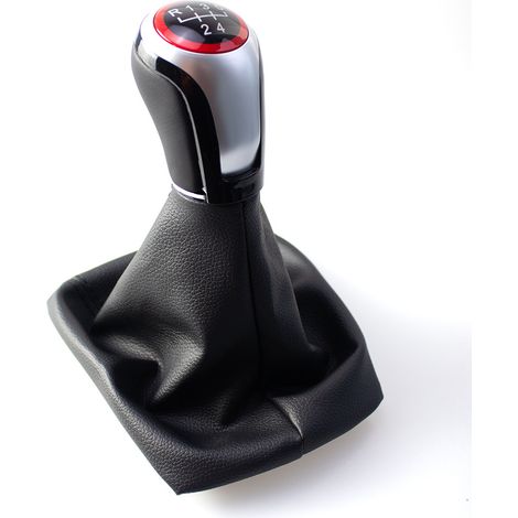 Custom-made dust cover for the gear knob of Skoda Octavia A5 A6, red, 6-speed set (one-piece). (1/4)