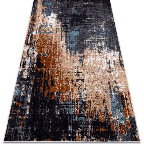 MIRO 51454.802 washing carpet Abstraction anti-slip - navy / beige blue 80x150 cm