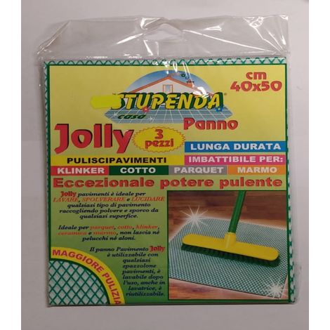 LA BRIANTINA - STUPENDA - 3 PEZZI - PANNI PULISCIPAVIMENTI JOLLY 40X50CM
