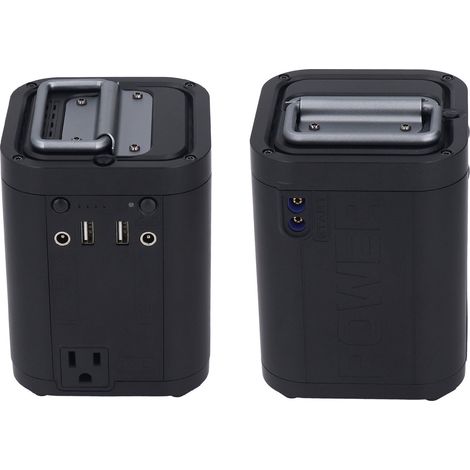 Station d'alimentation portable, générateur solaire 99 Wh, batterie lithium mobile avec prises secteur pour camping-car et camping, prise UE 110-240 V, compatible 220 V 50 Hz, noir (1/5)