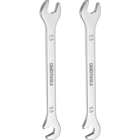 Clé Plate Doubles Ultra-Fines de 5,5 mm, Acier Inox 30Cr13, 2Pcs (1/5)