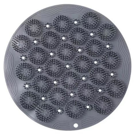 Duschfotmassagermatta en silicone Gris Gris (1/2)