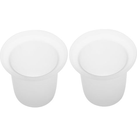 2pièces Gobelets De Bain pour Brosses WC Set De Verre Dépoli Support De Rangement Compact pour Salle De Bain