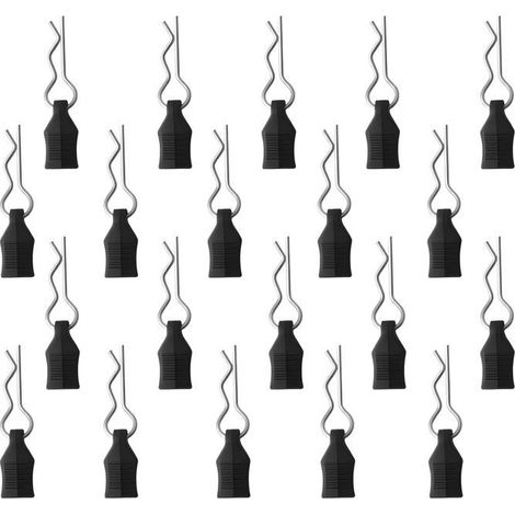 Clips de carrosserie pour modèles réduits radiocommandés - 20 pièces - Alliage d'aluminium - Fixation sécurisée - Échelles 1/10, 1/12 et 1/16 - 3 mm (1/5)