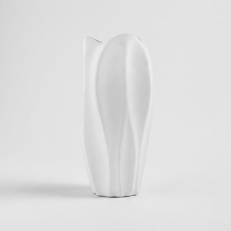 Vaso decorativo in ceramica da interno Tulipano Grande - Bianco (1/2)