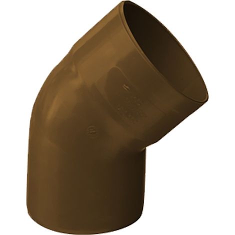 CURVA 45° PER TUBO PLUVIALE IN PVC 45° Ø 80 (aperta)