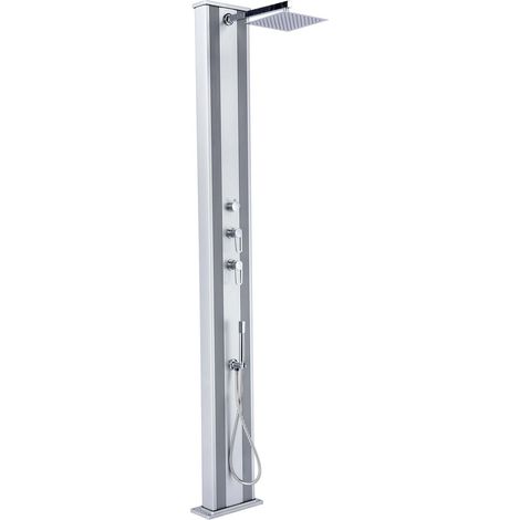 Dada Straight 32.4x14x228cm 40L Hybrid Aussendusche - Warm-/Kaltwasseranschlüsse - Abnehmbare Handbrause - Anti-Kalk