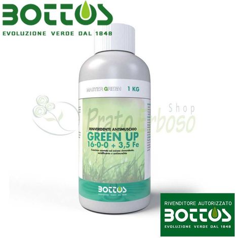 Green Up 16-0-0 + 3,5 Fe - Engrais liquide pour pelouse de 1 Kg