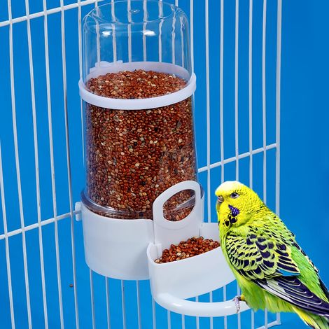 Mangeoire Automatique pour Oiseaux Distributeur de Nourriture pour Cage à Perruches et Canaris