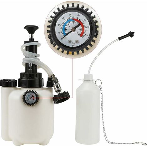 3L Purgeur de Frein Voiture, Purgeur de Liquide de Frein, avec Adaptateur E20, Pression de Service de 10-30 PSI, Bleeder de Frein (1/5)