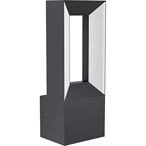 Applique Esterno Moderna Riforano Alluminio Nero Policarbonato Bianco Led (1/4)