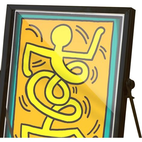 Cadre photo acrylique décoratif 14,5x19,5 cm, motif cartoon, imperméable, haute transparence, ornement acrylique CBS992B, bordure métal noir (1/4)