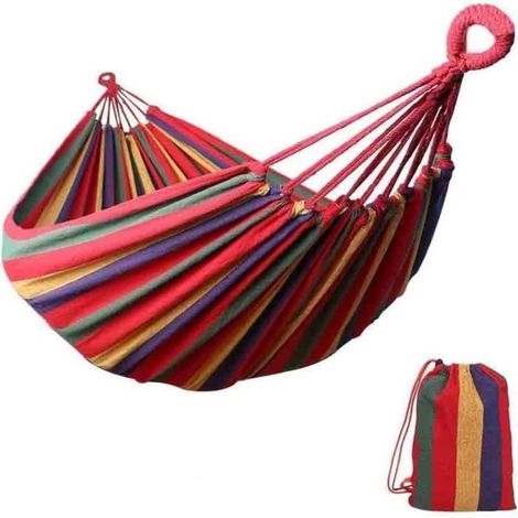 Hamac - FOLAYA - 2 places - Coton - 260 x 150 cm - Capacité 300 kg (1/4)