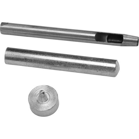 50 rivets en cuir, œillets ronds à trou intérieur, avec 3 outils pour loisirs créatifs, 7 mm / 0,28 po (1/5)