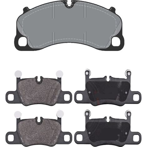 KIT PASTIGLIE FRENO ANTERIORI E POSTERIORI compatibile con PORSCHE CARRERA GT (980) / PASTIGLIE FRENANTI AUTO OEM LP2232,P 65 009 / SOSTITUZIONE DIRETTA / BASSA POLVERE / SILENZIOSO