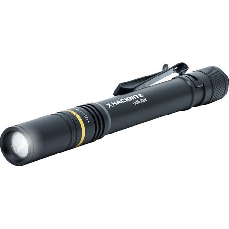 Lampe de Poche LED stylo hybride Rechargeable et Piles - PYRALIS 200H - 200 lumens -HACKNITE (1/4)