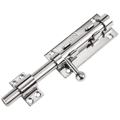 Loquet de Porte Serrure Porte Verrou Loquet Porte Garage Loquet de Verrou Boulon à Glissière Loquet de Portail en Acie inoxydable targette de porte exterieur (1/4)
