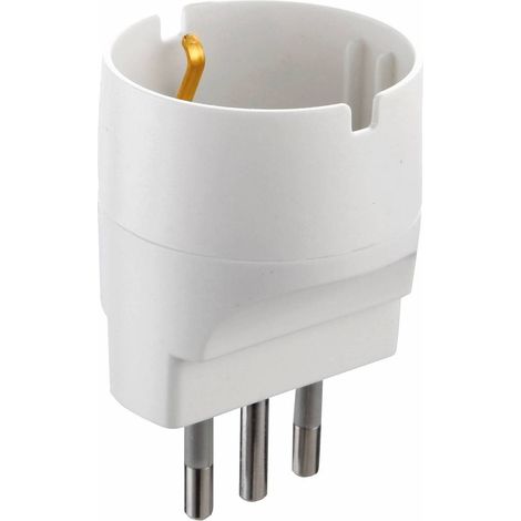 adaptateur shuko prise 10A rA duction simple 2P + T