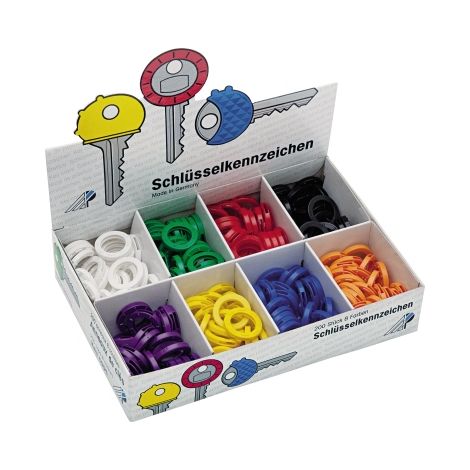 WEDO ® Schlüsselkennring 24mm 20,5 x 4,5 x 140 cm (B x H xT) Weichplastik Karton farbig sortiert 200 St./Pack. (1/2)