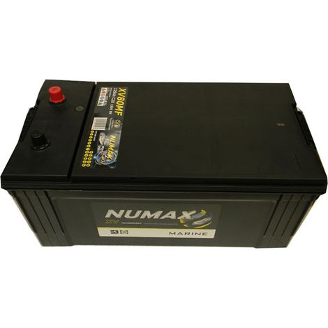 Numax – Batterie marine 12V 225Ah – XV80MF – CCA 1100A pour démarrage et servitude – Technologie CA/CA épaisses