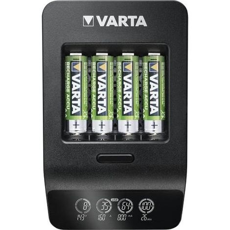 Varta LCD Smart Charger+ 4x 56706 Caricabatterie universale NiMH Ministilo (AAA), Stilo (AA) (1/2)