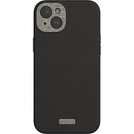 Moshi Napa MagSafe - iPhone 15 Plus Lederhülle (Mitternachtsschwarz) (1/4)