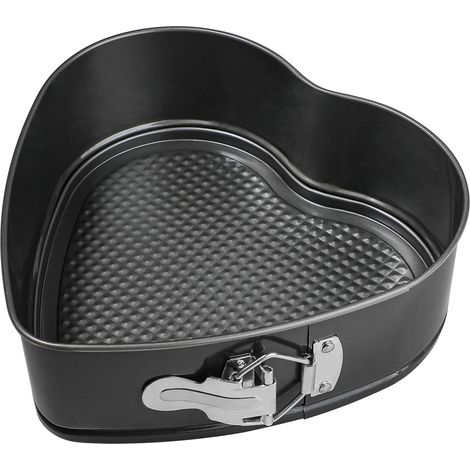 Moule à charnière en forme de cœur - 23 cm - Revêtement anti-adhésif - Moule à gâteau en forme de cœur (1/5)