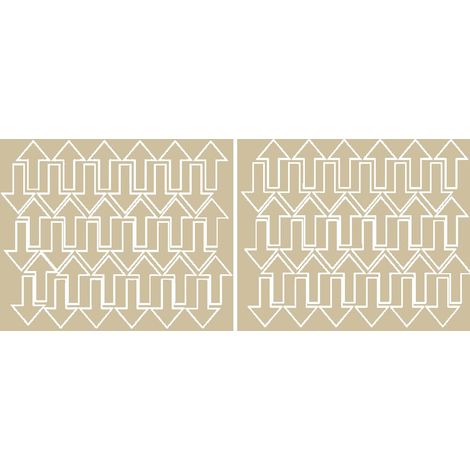 Adesivi a forma di freccia 5x3 cm, 72 pezzi, beige opachi