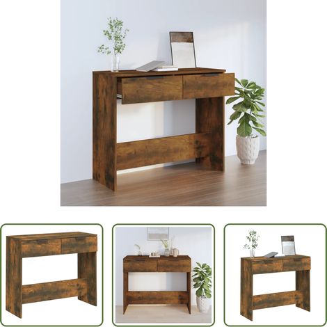 Holzwerkstoff -  Konsolentisch Räuchereiche 90x36x75 cm Holzwerkstoff (1/5)