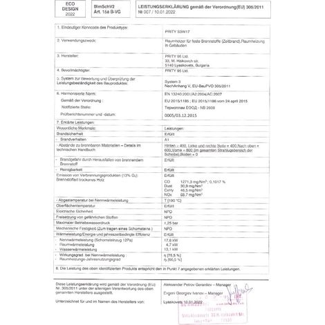 Termostufa a legna Prity S3 W21 – 21 kW, Nero Grafite, Caldaia Integrata da 29 L, Classe A. (1/5)
