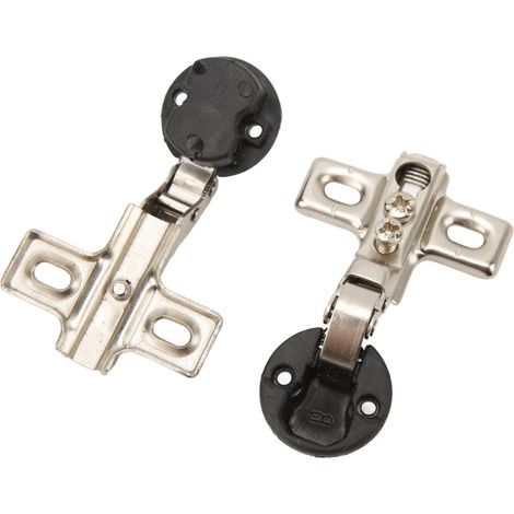 2 charnières à trou de 26 mm pour porte en verre, charnières pour mini-meuble (1/5)