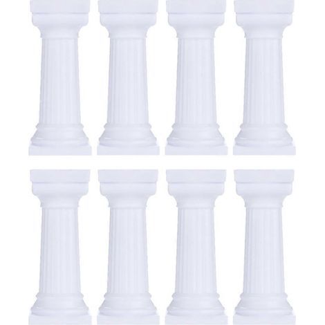 römische Säulen-förmige Tortenständer, Etageren, Trennwände – 12,5 x 3 cm – Weiß (1/3)