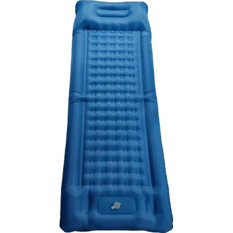 Materassino gonfiabile da campeggio, materiale impermeabile, design portatile, blu (1/2)