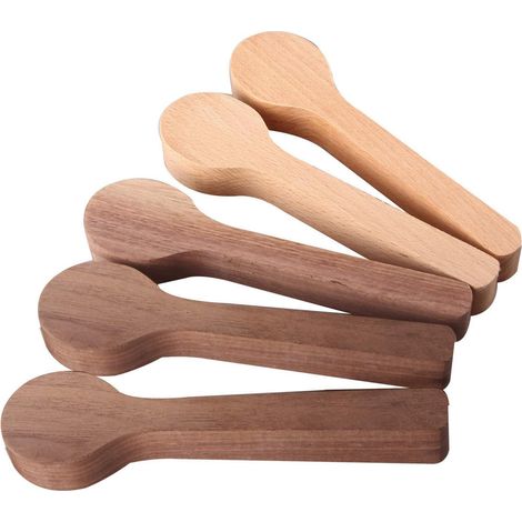 Holzschnitzlöffel Rohlinge 5er Set Buche & Nussbaum für Anfänger (1/4)