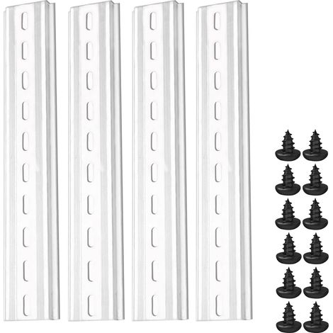 4 Pièces Rail Din, Rails Din Montage, Rail de Guidage en Acier, 35 mm de Large, 7,5 mm de Haut, 200 mm de Long, Livré Avec Vis, Convient pour L'Installation de Disjoncteurs Ou de Relais (1/5)