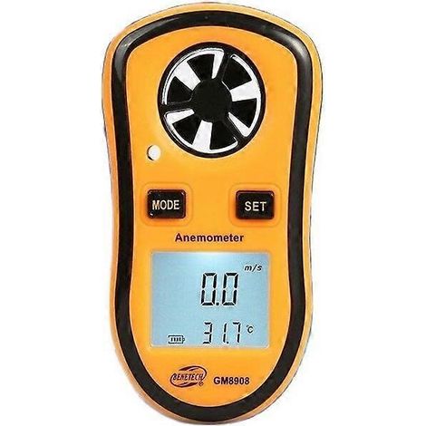 Mini anémomètre numérique GM816 GM8908 Anémomètre de poche, instrument de mesure de la vitesse du vent, 30 millisecondes (65 mph) GM8908 (1/5)