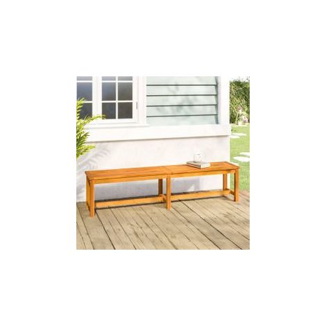 Banc de jardin 180x35x45 bois massif d'acacia (1/5)