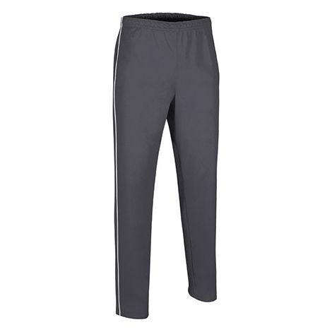 Pantalón deportivo largo en tejido acetato VALENTO Game 4/5 Gris/Blanco