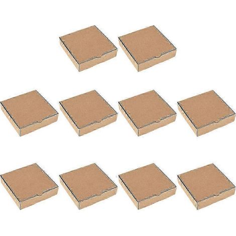 Lot de 10 mini boîtes à pizza pour la cuisson et la levée de la pâte, contenants de conservation en carton de qualité professionnelle, pour une pizza toujours fraîche. (1/5)