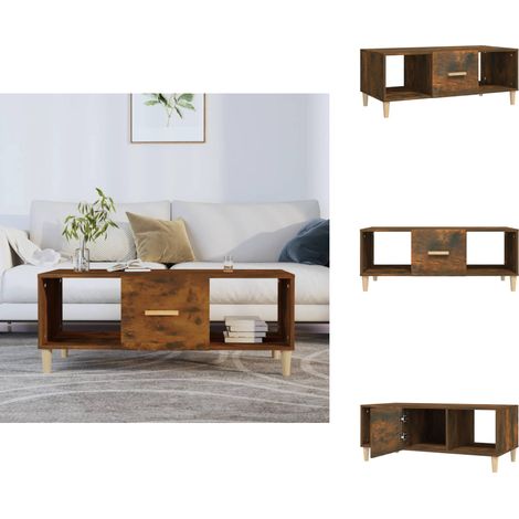 Couchtisch Räuchereiche 102x50x40 cm Holzwerkstoff - Couchtisch - Wohnzimmertisch - Holzmöbel - Rauchereiche - Sideboard (1/5)