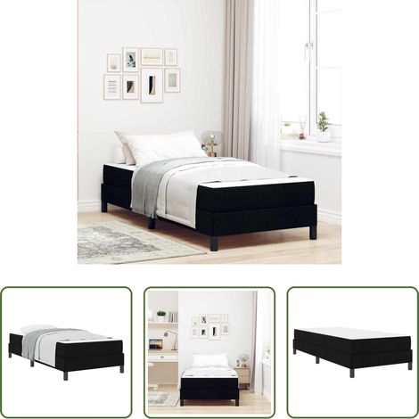 Matratze - Boxspringbett mit Matratze Schwarz 100 x 200 cm Stoff (1/5)