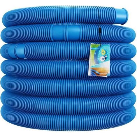 Tuyau de piscine 6m Ø32mm bleu flexible avec manchons de séparation tuyau pour pompe tuyau eau arrosage bassin (1/4)