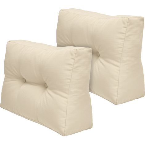 2X Coussin pour palette Outdoor Dossier ECO Elements, 60x40cm, Naturel