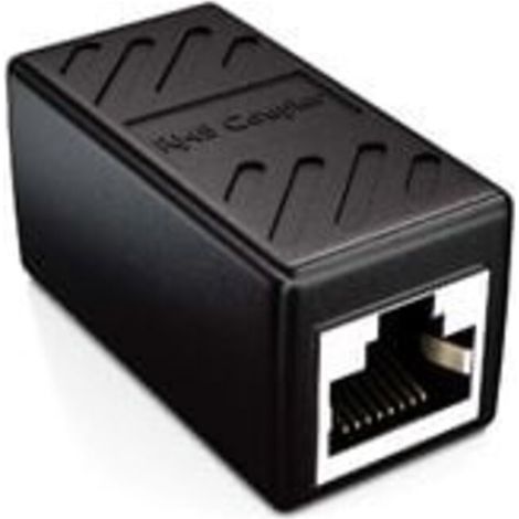 1x CAT6 Coupleur Connecteur de Câble Câbles de Réseau Câble Patch Câble Ethernet Adaptateur Modulaires Blindée 2x Prise Femelle RJ45 DSL LAN Noir