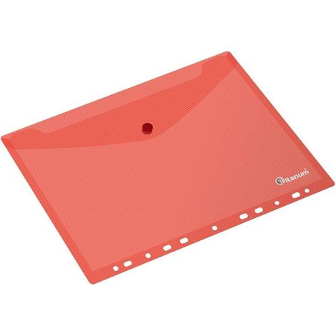PP A4 Briefumschlagmappe mit Europerforation, rot